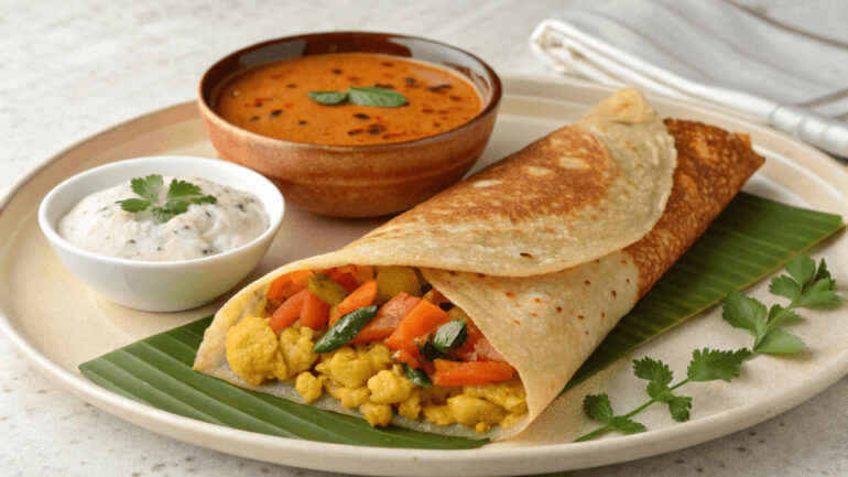 masala dosa with sambar